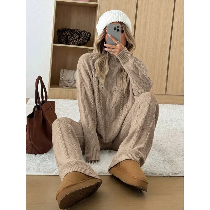 Twist Knit Wide Pants Linen Pattern Women's Summer Fashion Trousers Comfortable Breathable Loose Fit Knitted Pants
Twist Knit Wide Pants Linen Pattern Women's Summer Fashion Trousers Comfortable Breathable Loose Fit Knitted Pants
