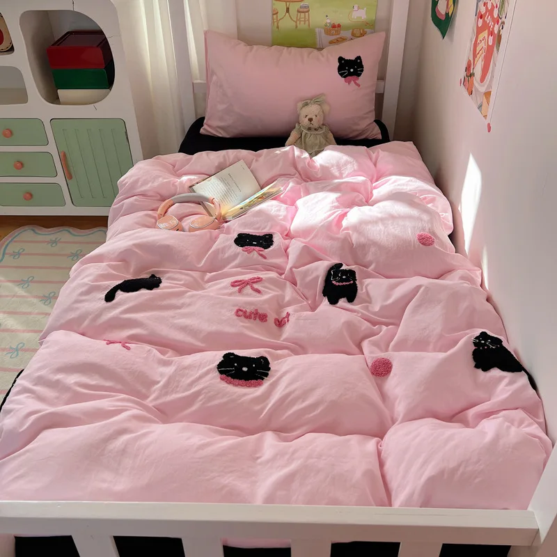 2025 new class A cartoon pure cotton four-piece set student small fresh dormitory quilt cover bed sheet three-piece set
2025 new class A cartoon pure cotton four-piece set student small fresh dormitory quilt cover bed sheet three-piece set