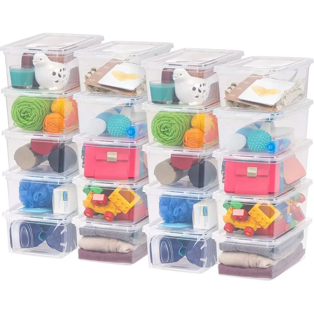 20-Pack Storage Bins with Lids, 6 Quart, Clear Stackable Containers for Organizing Shoes, Closet Shelves, Classroom, Game Storag
20-Pack Storage Bins with Lids, 6 Quart, Clear Stackable Containers for Organizing Shoes, Closet Shelves, Classroom, Game Storag