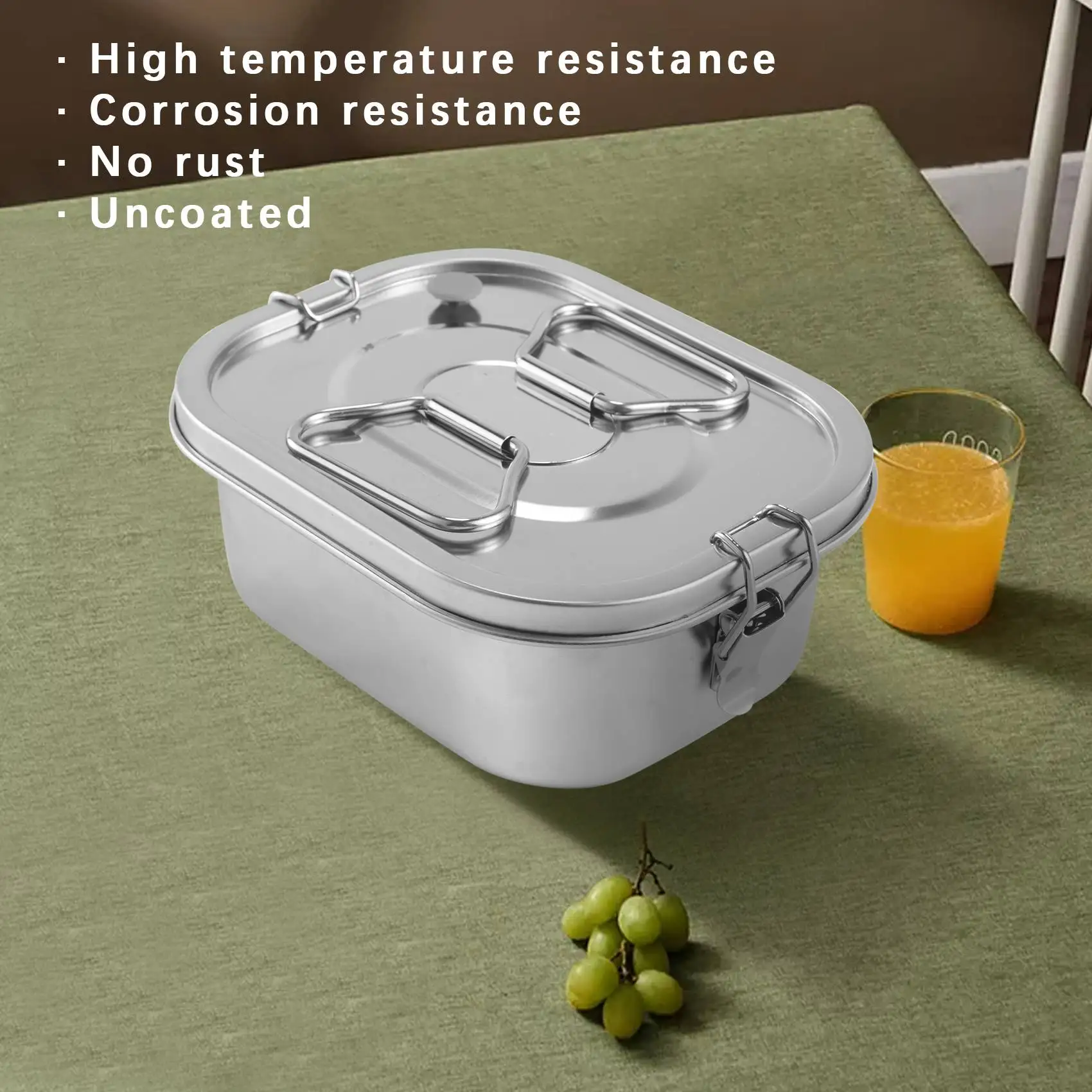 Stainless Steel Lunch Box Metal Bento Box Snack Food Container Outdoor Storage Box Lunch Box for Kids
Stainless Steel Lunch Box Metal Bento Box Snack Food Container Outdoor Storage Box Lunch Box for Kids