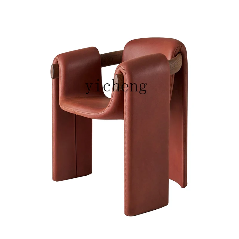 u12 modern light luxury curved leather chair living room home leisure solid wood back chair dining chair
u12 modern light luxury curved leather chair living room home leisure solid wood back chair dining chair