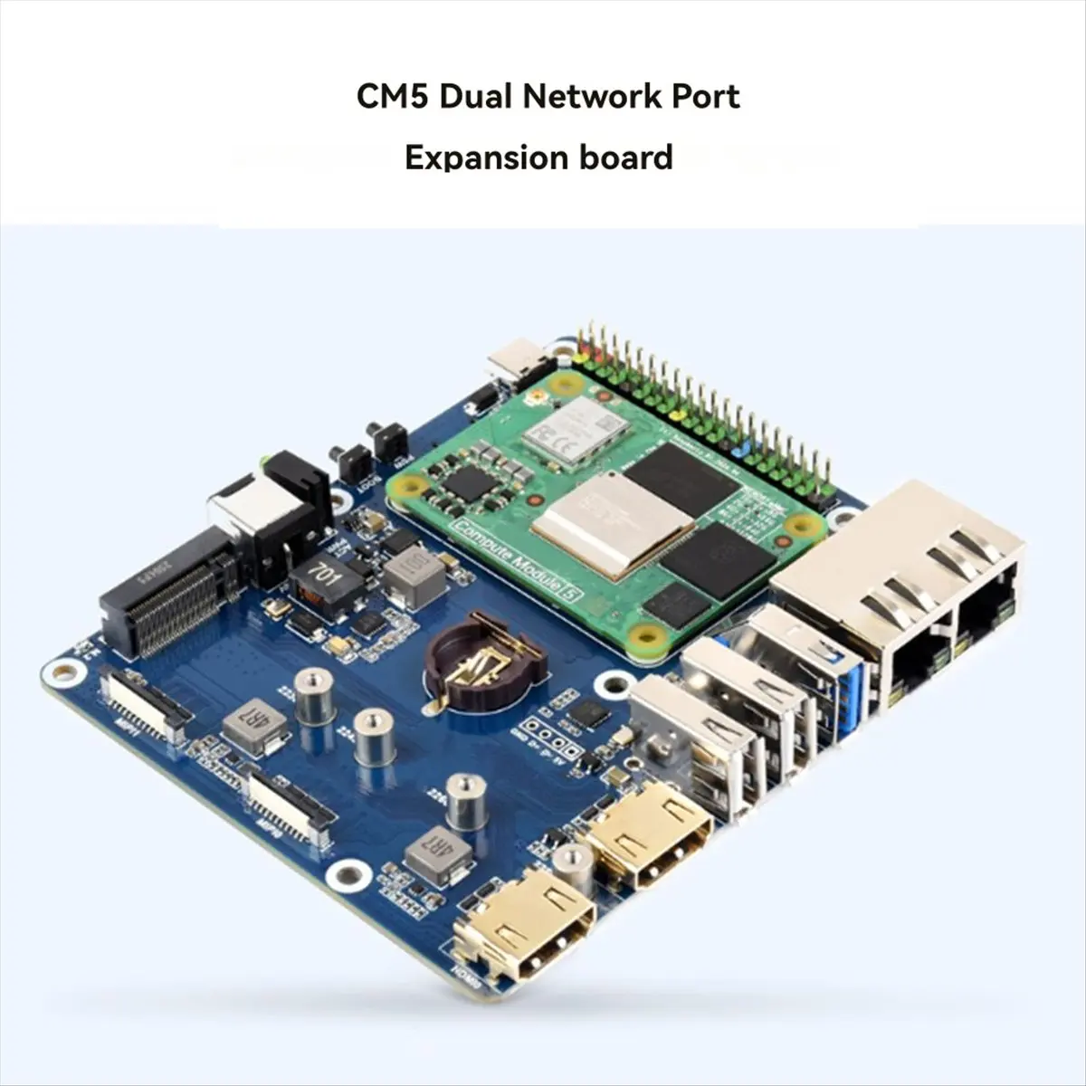 M85K for CM5 Expansion Board CM5 Gigabit/2.5G Dual Ethernet Port with RJ45 Dual 4K Output GPIO IO Base
M85K for CM5 Expansion Board CM5 Gigabit/2.5G Dual Ethernet Port with RJ45 Dual 4K Output GPIO IO Base