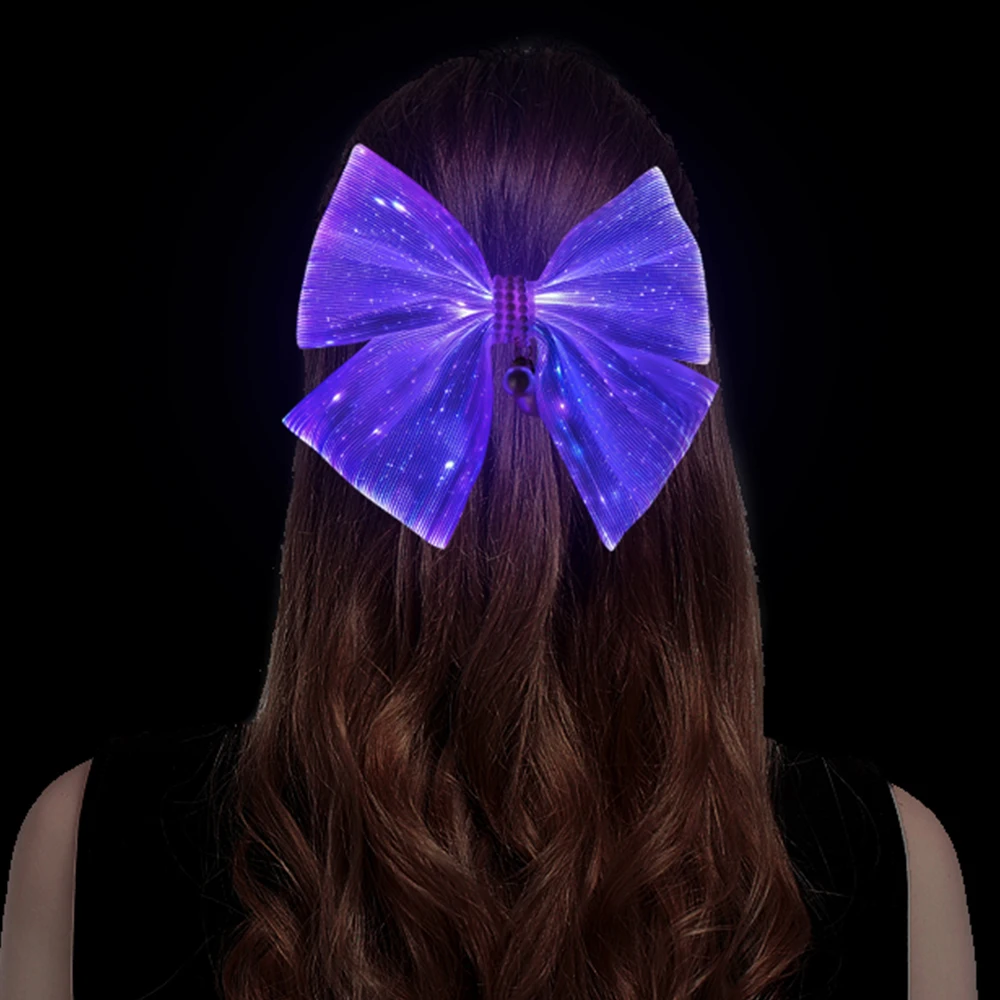 Dazzling Optical - Fiber Glowing Bow Hair Clip for Girls: Dreamy Shine, Light Up Fashion Charm Hair accessories
Dazzling Optical - Fiber Glowing Bow Hair Clip for Girls: Dreamy Shine, Light Up Fashion Charm Hair accessories