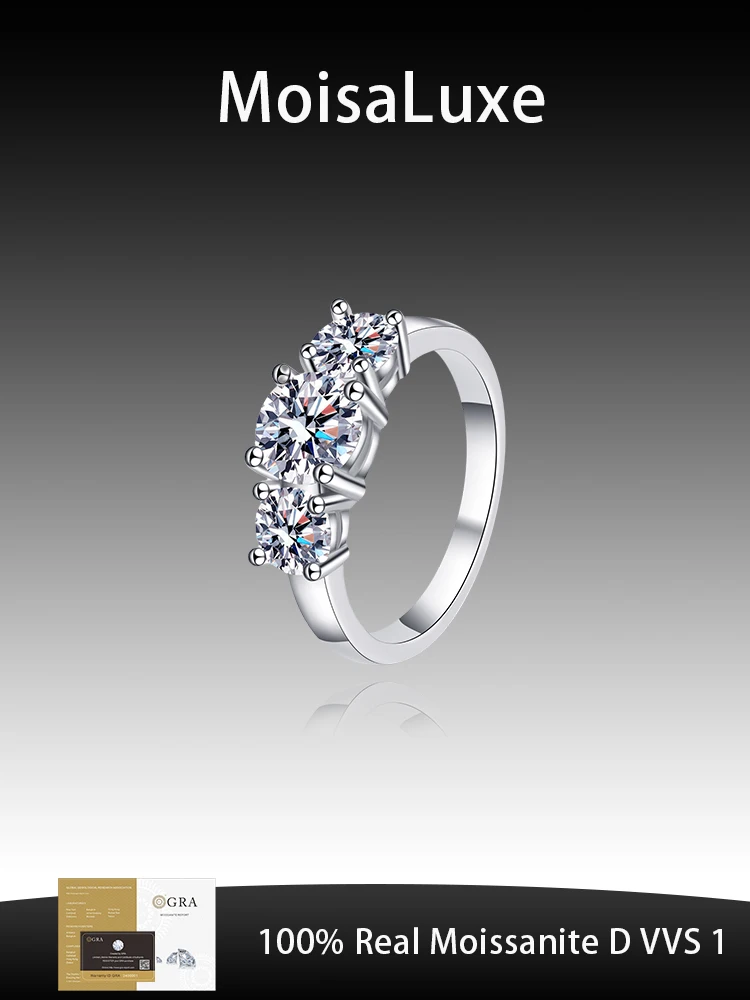 MoisaLuxe Official Store GRA Moissanite Plata Sterling 925 Silver Women's Moissanite European and American Fashion Models
MoisaLuxe Official Store GRA Moissanite Plata Sterling 925 Silver Women's Moissanite European and American Fashion Models