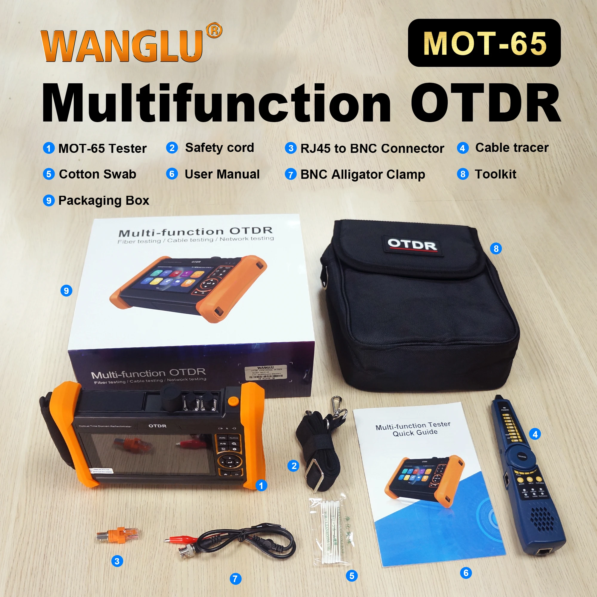 WANGLU 5.4" LS UTP LAN Event 1610nm 1310/1550nm OTDR Optic Fiber Optical Reflectometer OTDR for Fiber Optic Internet Tester
WANGLU 5.4" LS UTP LAN Event 1610nm 1310/1550nm OTDR Optic Fiber Optical Reflectometer OTDR for Fiber Optic Internet Tester