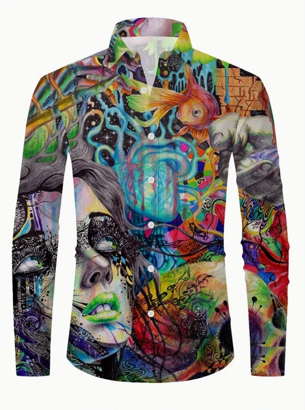 Men'S Mature Floral Print Button-Up Shirt - All-Season, Regular Fit, Long Sleeve, Lightweight Fabric, Casual Style, Casual Wear
Men'S Mature Floral Print Button-Up Shirt - All-Season, Regular Fit, Long Sleeve, Lightweight Fabric, Casual Style, Casual Wear