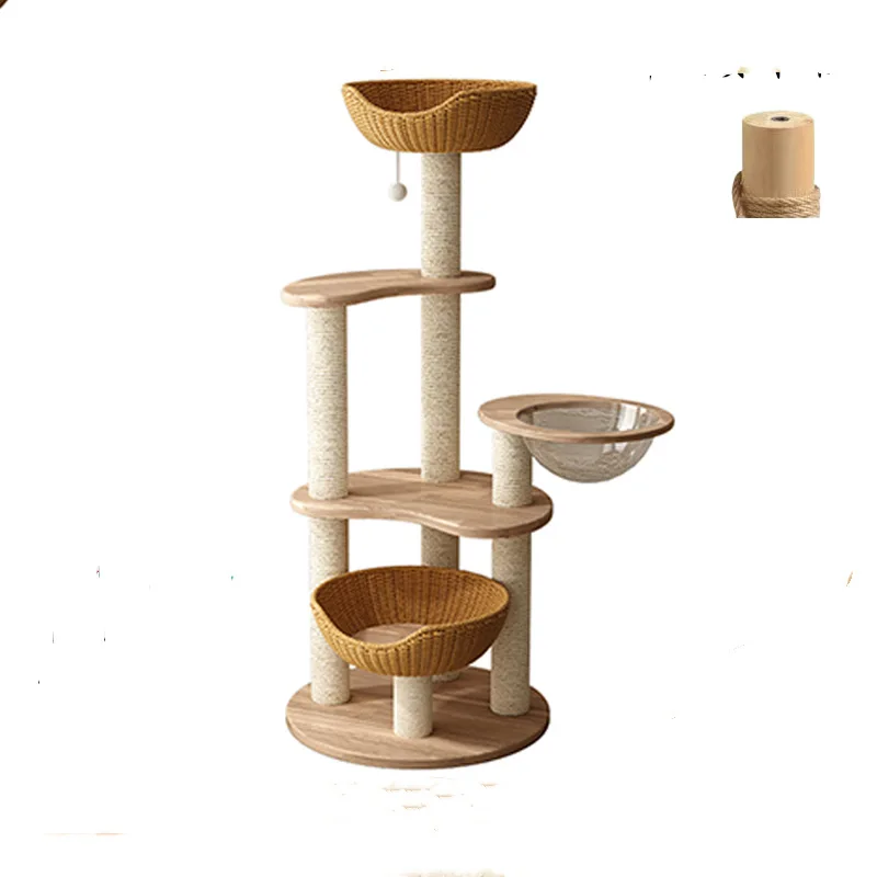 Solid wood rattan cat nest climbing frame climbing frame tree integrated small sisal multi-cat small apartment
Solid wood rattan cat nest climbing frame climbing frame tree integrated small sisal multi-cat small apartment