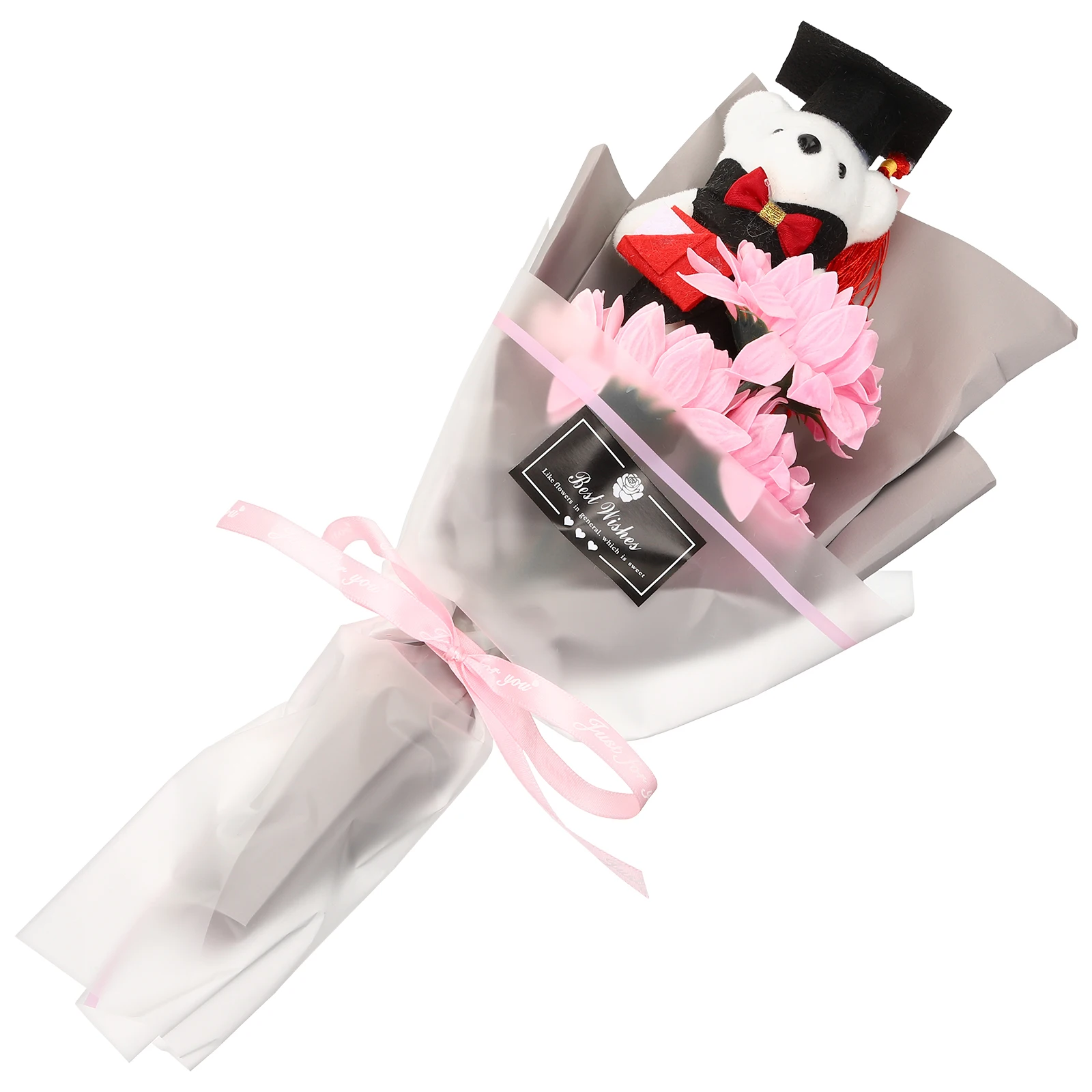 Graduation Bear Bouquet Pink SunflowerFlower Arrangement Mini Candles Decor nament Flower Party Favor Bedroom School Gift
Graduation Bear Bouquet Pink SunflowerFlower Arrangement Mini Candles Decor nament Flower Party Favor Bedroom School Gift