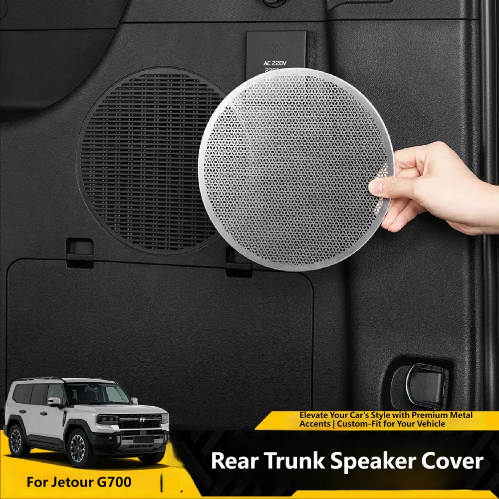 For Jetour G700 2025 2026 Stainless Auto Accessories Interior Door Speaker Audio Horn Cover Trim Frame Sticker
For Jetour G700 2025 2026 Stainless Auto Accessories Interior Door Speaker Audio Horn Cover Trim Frame Sticker