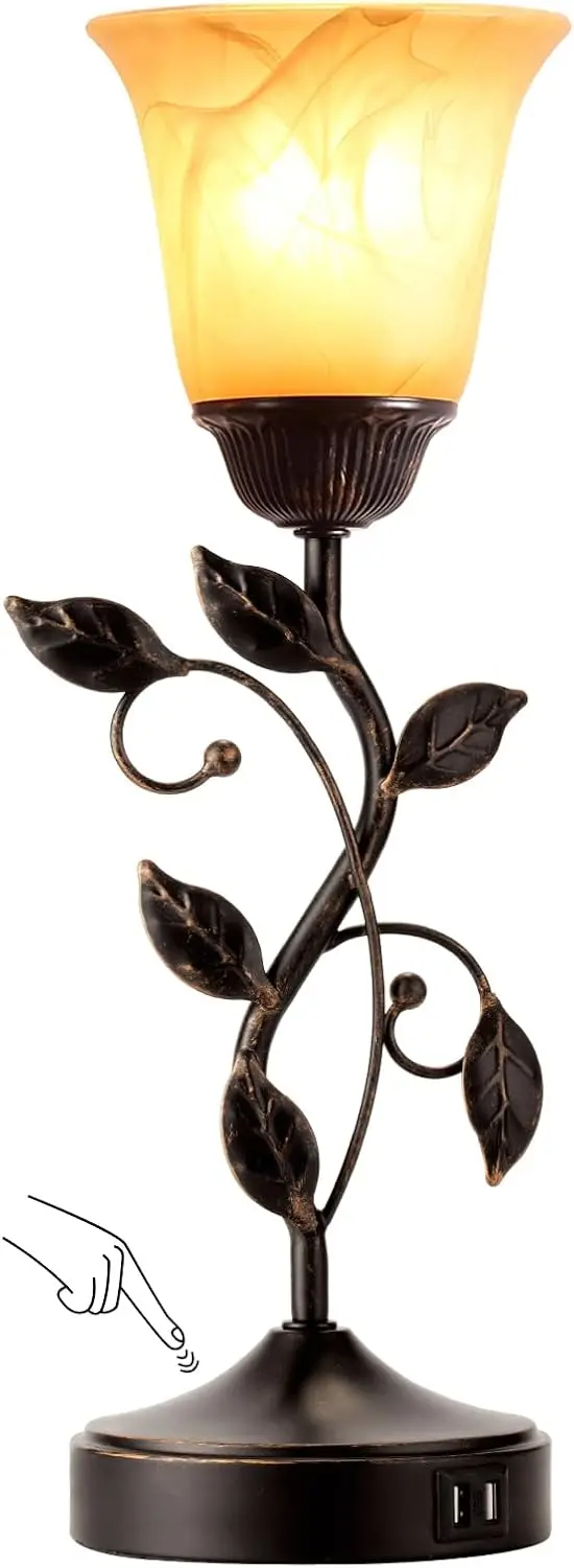 Настольная лампа с сенсорным управлением и USB-зарядкой, прикроватная лампа с регулируемой яркостью, винтажный плафон из янтарного стекла для гостиной и спальни
Настольная лампа с сенсорным управлением и USB-зарядкой, прикроватная лампа с регулируемой яркостью, винтажный плафон из янтарного стекла для гостиной и спальни