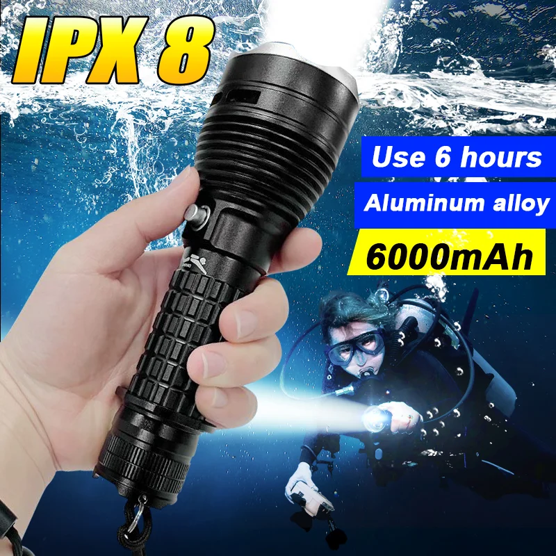 IPX8 Водонепроницаемый фонарик для дайвинга, супер яркий, 10000LM, подводный фонарик из алюминиевого сплава, 150 футов для ночного дайвинга, подводной охоты
IPX8 Водонепроницаемый фонарик для дайвинга, супер яркий, 10000LM, подводный фонарик из алюминиевого сплава, 150 футов для ночного дайвинга, подводной охоты