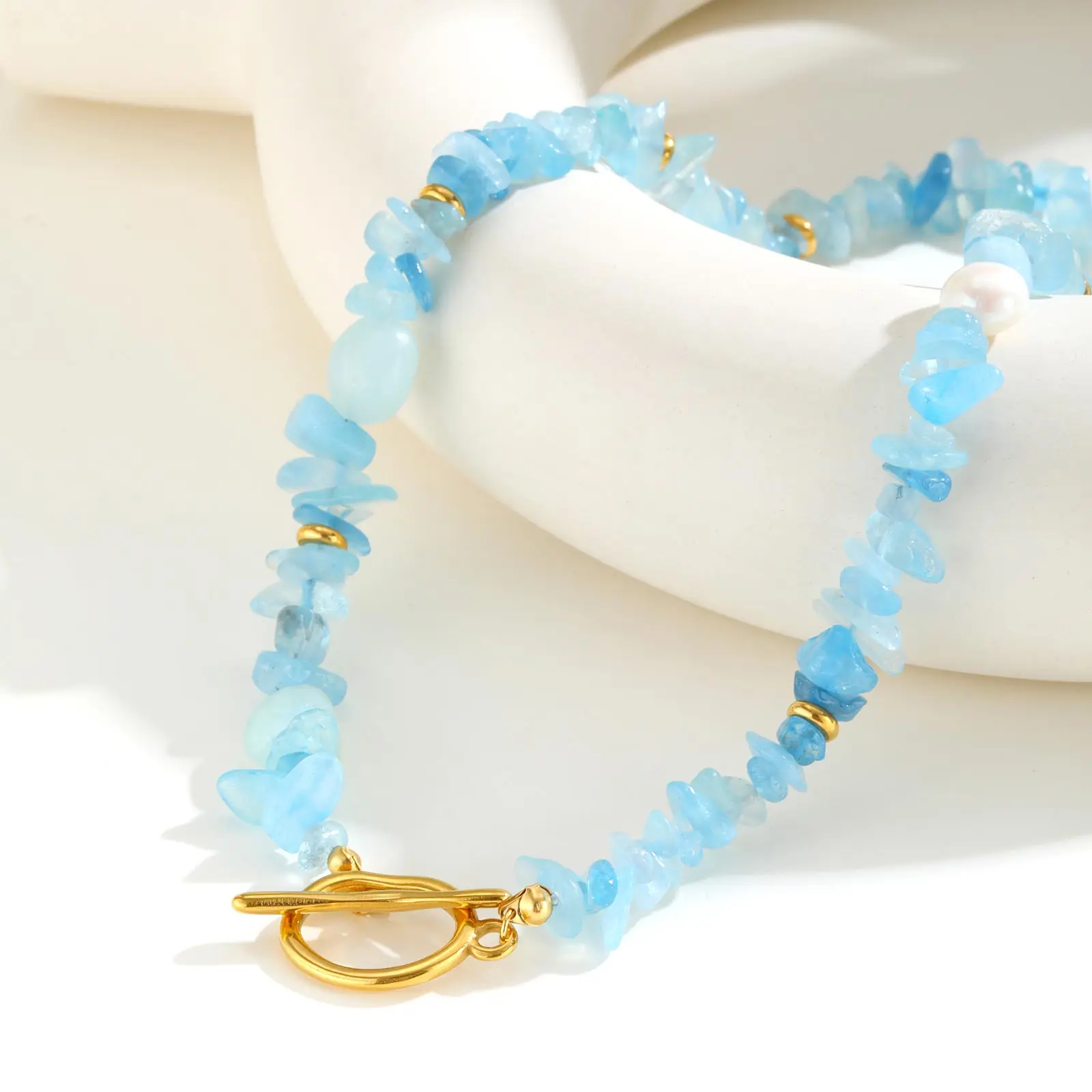 Irregular Natural Blue Stone Choker Necklace, Bohemian Gravel Beads Necklace, Fashion Waterproof Summer Jewelry for Women Gift
Irregular Natural Blue Stone Choker Necklace, Bohemian Gravel Beads Necklace, Fashion Waterproof Summer Jewelry for Women Gift