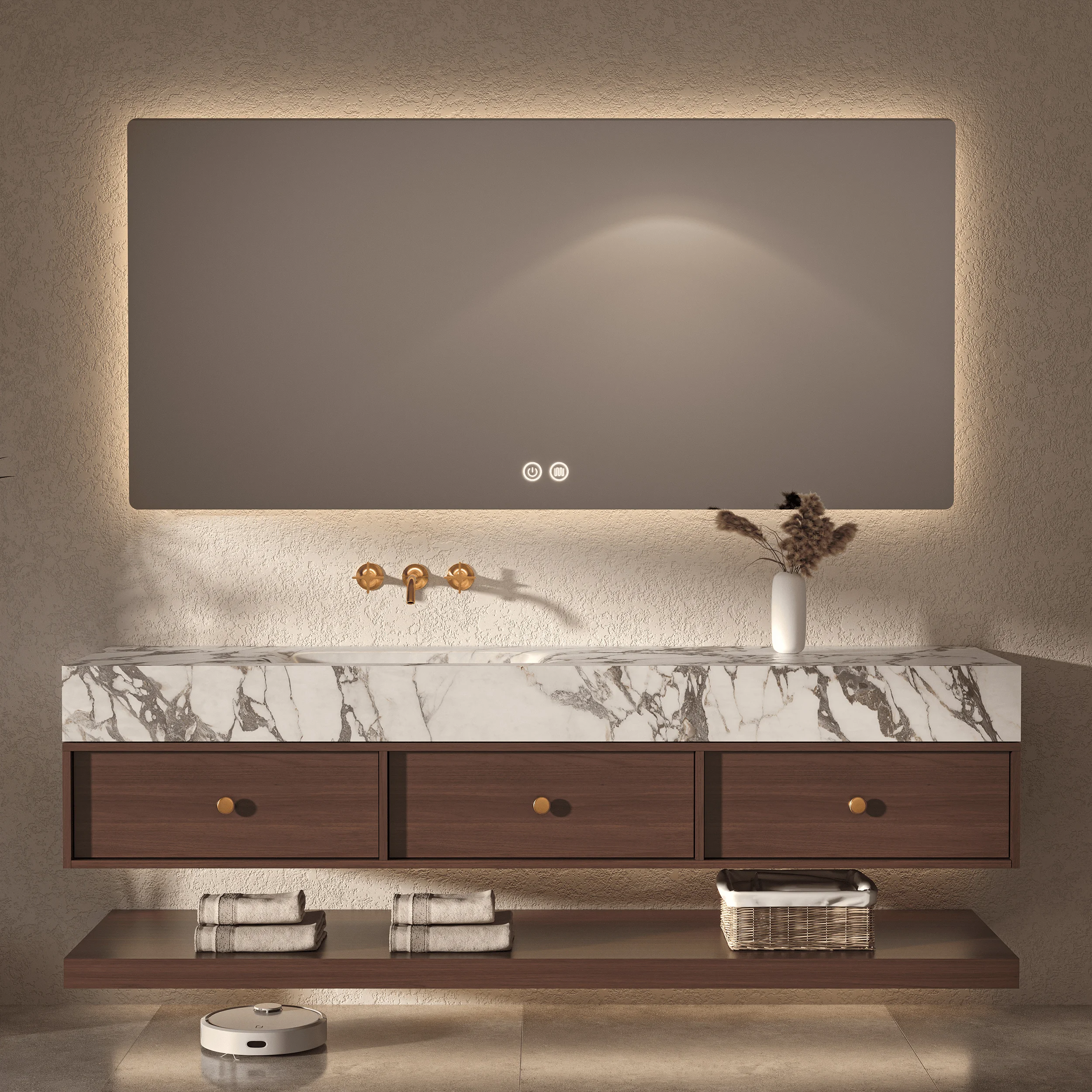HV-New Vintage-style Curved Sink Bathroom Wall-mounted Storage Cabinet with Mirror Bathroom Cabinet*
HV-New Vintage-style Curved Sink Bathroom Wall-mounted Storage Cabinet with Mirror Bathroom Cabinet*