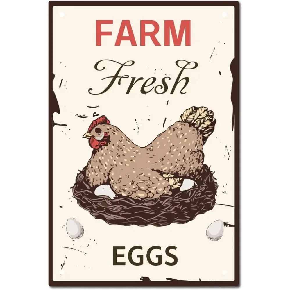 CREATCABIN Farm Fresh Eggs Vintage Metal Tin Sign: Retro Farmhouse Wall Art Plaque for Garden, Porch, Kitchen, Cafe & Halloween
CREATCABIN Farm Fresh Eggs Vintage Metal Tin Sign: Retro Farmhouse Wall Art Plaque for Garden, Porch, Kitchen, Cafe & Halloween