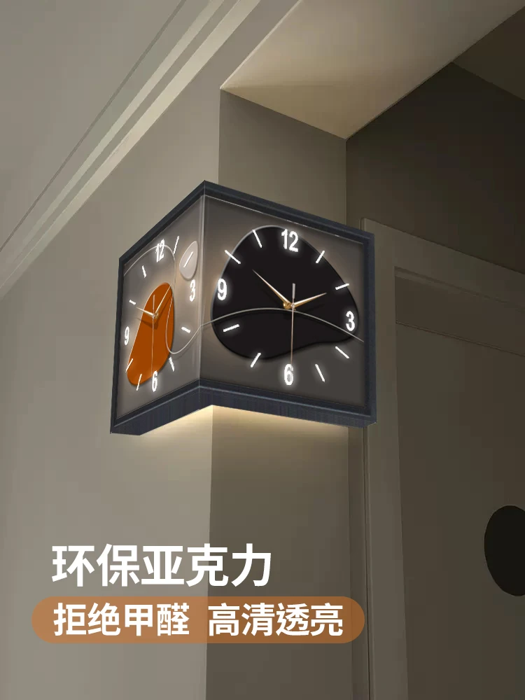 Stone to run the living room corner double-sided wall clock household living room creative clock wall lamp painting high-end cor
Stone to run the living room corner double-sided wall clock household living room creative clock wall lamp painting high-end cor