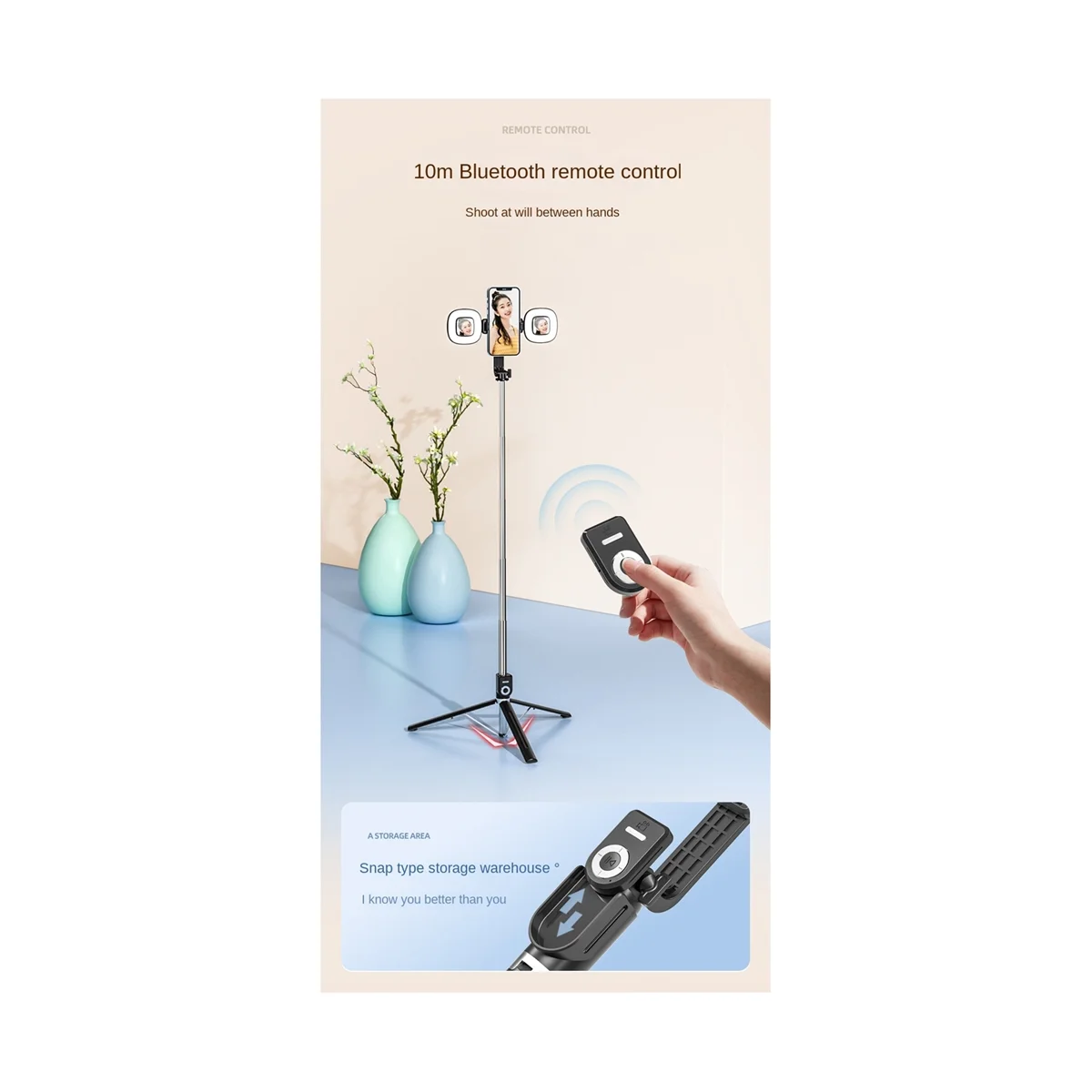 Tripod 1.7M Tripod Bluetooth Remote Control Selfie Stick Camera Phone Holder Wireless Stainless Steel Telescopic Stick
Tripod 1.7M Tripod Bluetooth Remote Control Selfie Stick Camera Phone Holder Wireless Stainless Steel Telescopic Stick