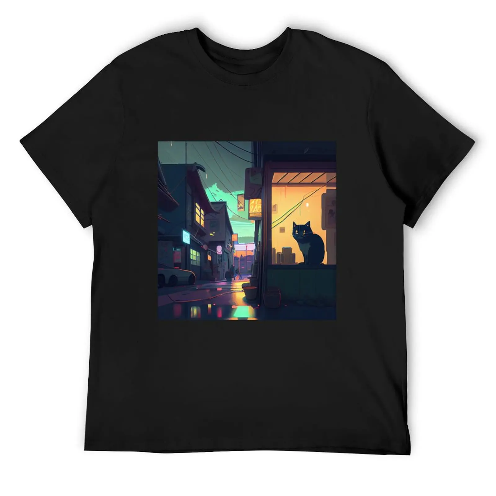 Lofi Cat on the window - street night T-Shirt shirts graphic croswit shirt man mens plain t shirts
Lofi Cat on the window - street night T-Shirt shirts graphic croswit shirt man mens plain t shirts