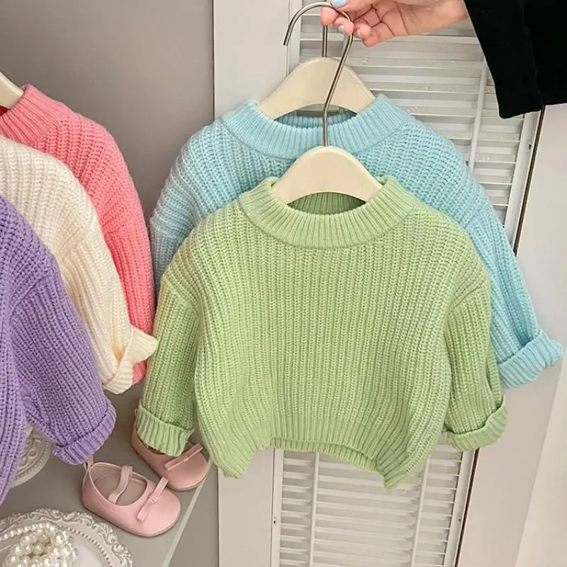 2025 Autumn New Baby Solid Sweater For Boys Girls Long Sleeve Knit Tops Infant Cute Candy Color Sweater Toddler Knitted Sweater
2025 Autumn New Baby Solid Sweater For Boys Girls Long Sleeve Knit Tops Infant Cute Candy Color Sweater Toddler Knitted Sweater