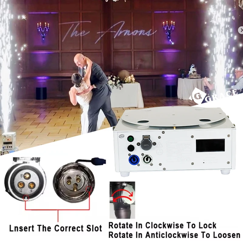 HotGrace Wireless Control Cold Spark Machine Portable Power Battery Pack Wedding Sparklers Machine Charging Base
HotGrace Wireless Control Cold Spark Machine Portable Power Battery Pack Wedding Sparklers Machine Charging Base