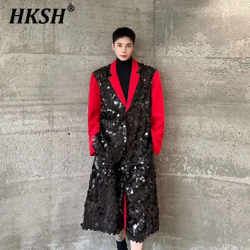 HKSH 2024 Spring Autumn New Men's Tide Punk Korean Elegant Blazer Chic Suit Pants Big Sequin Design Fashion Two-piece Set HK3254
HKSH 2024 Spring Autumn New Men's Tide Punk Korean Elegant Blazer Chic Suit Pants Big Sequin Design Fashion Two-piece Set HK3254