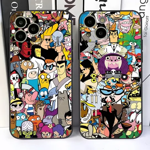Cartoon Network Print Phone Case For 14 Pro Max For Iphone 16 15 13 14 12 Mini 11 Xr X Xs Pro Max 8 7 Plus Back Cover