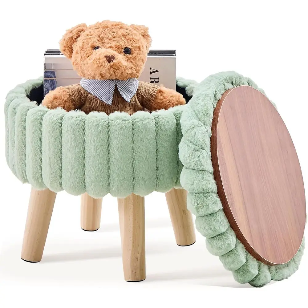 Storage Ottoman, ern Round ootrest with Sot Padded Seat, Teddy Velvet ootstool with Wood Legs, Accent Small Table or Plant Stand
Storage Ottoman, ern Round ootrest with Sot Padded Seat, Teddy Velvet ootstool with Wood Legs, Accent Small Table or Plant Stand