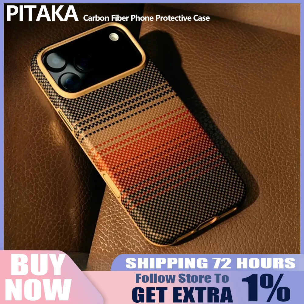 New PITAKA Magnetic Phone Case Carbon Fiber Phone Ultra-thin Protective Case for IPhone 17 Pro/Pro Max Support Wireless Charging
New PITAKA Magnetic Phone Case Carbon Fiber Phone Ultra-thin Protective Case for IPhone 17 Pro/Pro Max Support Wireless Charging