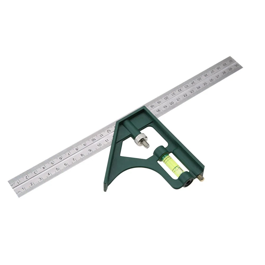 300mm Adjustable Stainless Steel Square Angle Ruler 45/90 Degree with Bubble Level
300mm Adjustable Stainless Steel Square Angle Ruler 45/90 Degree with Bubble Level