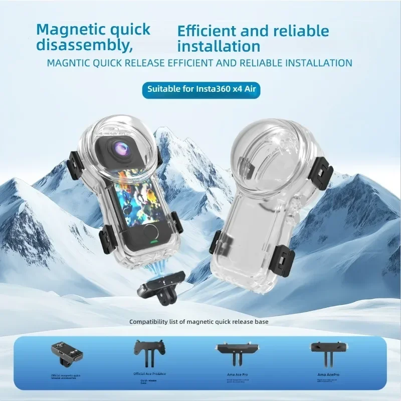 Invisible Dive Case For Insta360 X4 Air, Underwater 50M Waterproof Diving Housing Cover Protective Shell for Camera Accessories
Invisible Dive Case For Insta360 X4 Air, Underwater 50M Waterproof Diving Housing Cover Protective Shell for Camera Accessories
