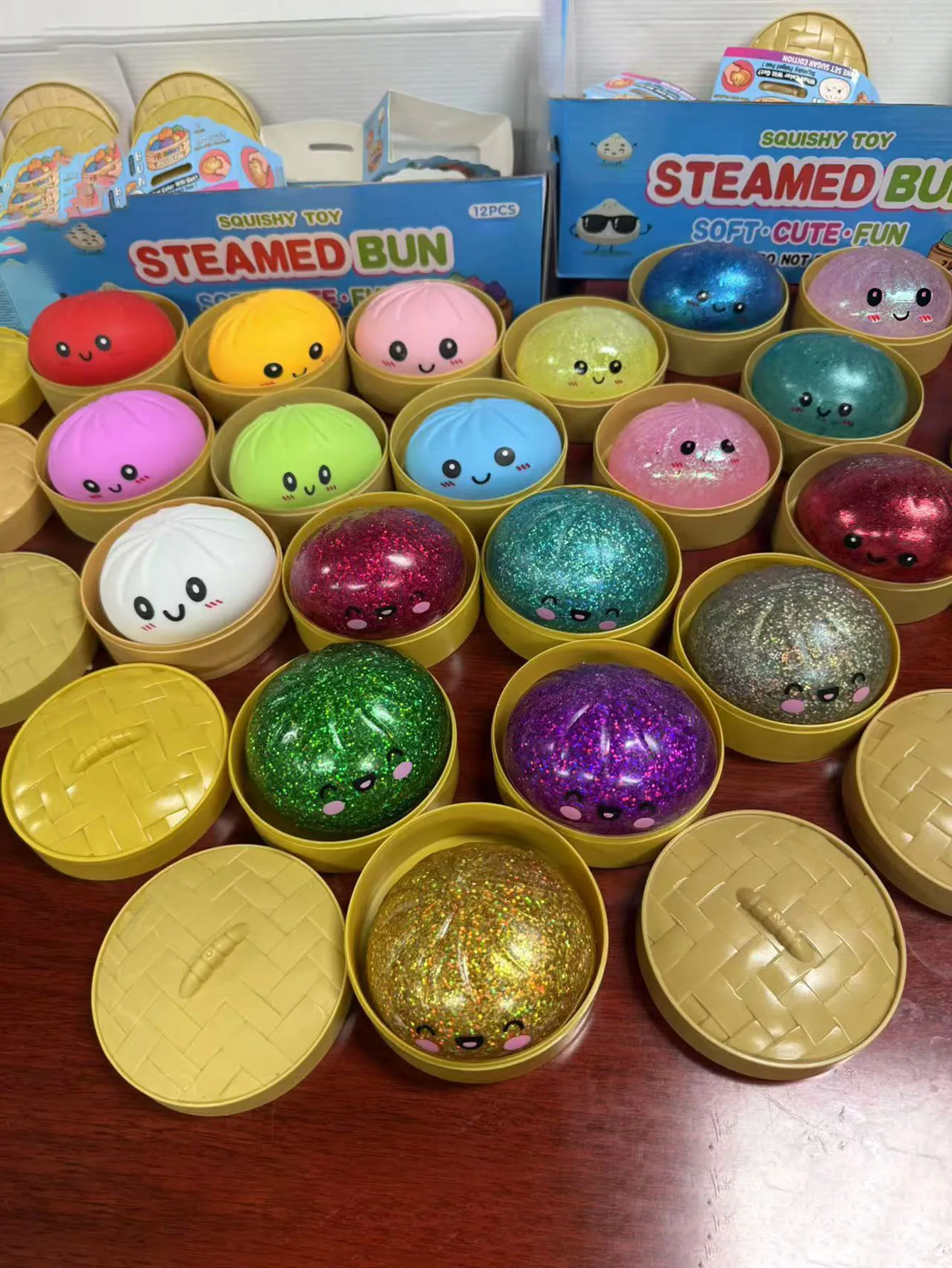 1pc-12pcs Large Dumpling Stress Ball with Steamer Colorful Squishy Bun Sensory Toy for Anxiety Relief, Squeeze Dough Ball for Adults&Kids
1pc-12pcs Large Dumpling Stress Ball with Steamer Colorful Squishy Bun Sensory Toy for Anxiety Relief, Squeeze Dough Ball for Adults&Kids