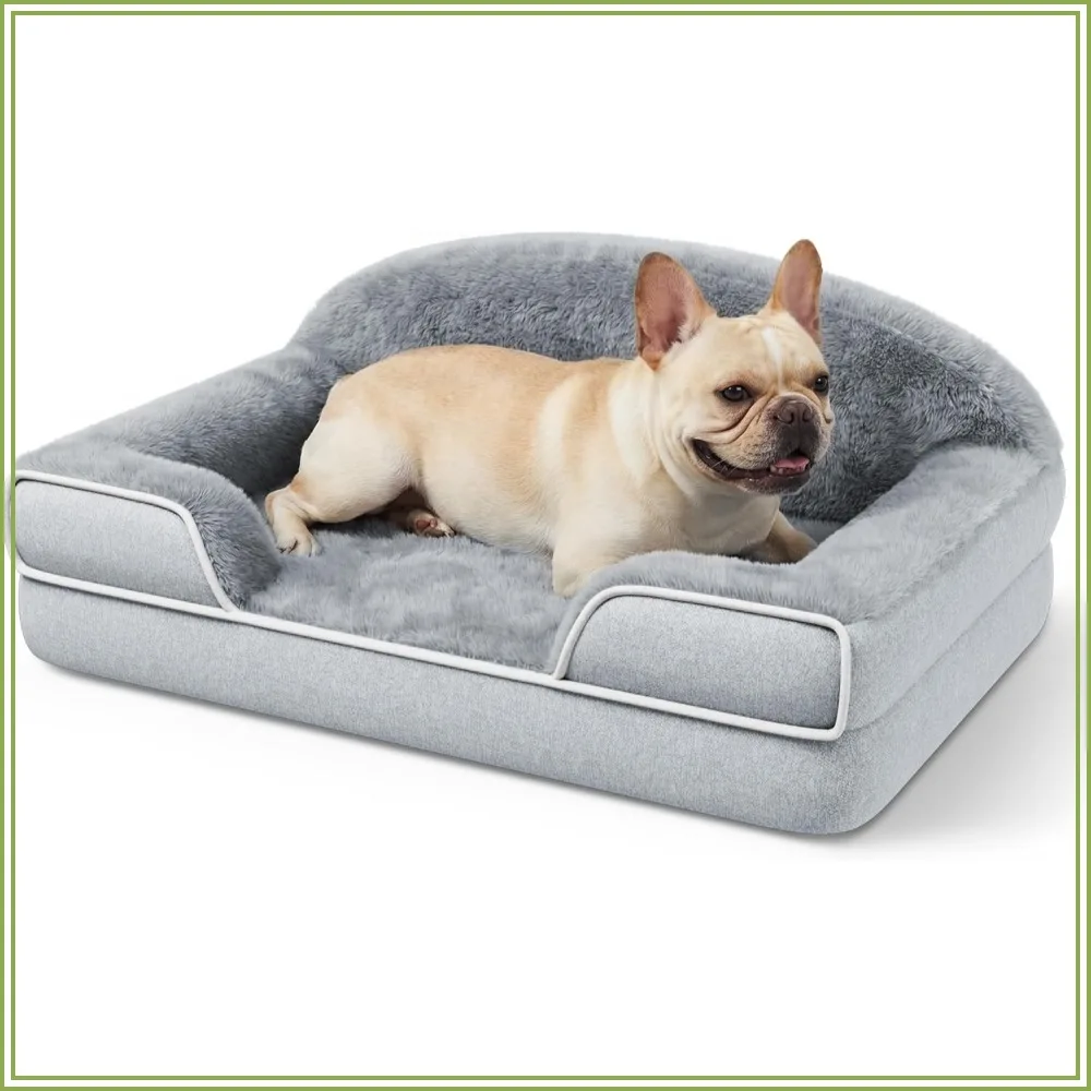 Orthopedic Dog Bed for Small Medium Dogs, 30x20 Inch Waterproof Egg Crate Foam Couch Bed with Sides, Washable Cover, Non Slip Bottom, Light Grey
Orthopedic Dog Bed for Small Medium Dogs, 30x20 Inch Waterproof Egg Crate Foam Couch Bed with Sides, Washable Cover, Non Slip Bottom, Light Grey
