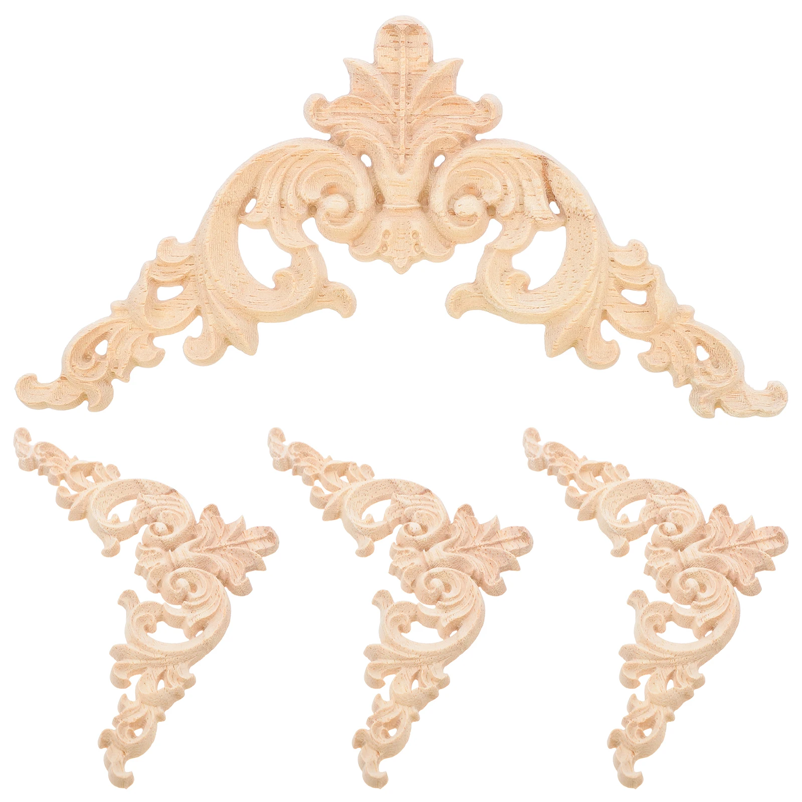 4 Pcs European Style Carved Wood Onlays Durable Reusable Light Brown Floral Pattern Door Decor Furniture Appliques
4 Pcs European Style Carved Wood Onlays Durable Reusable Light Brown Floral Pattern Door Decor Furniture Appliques