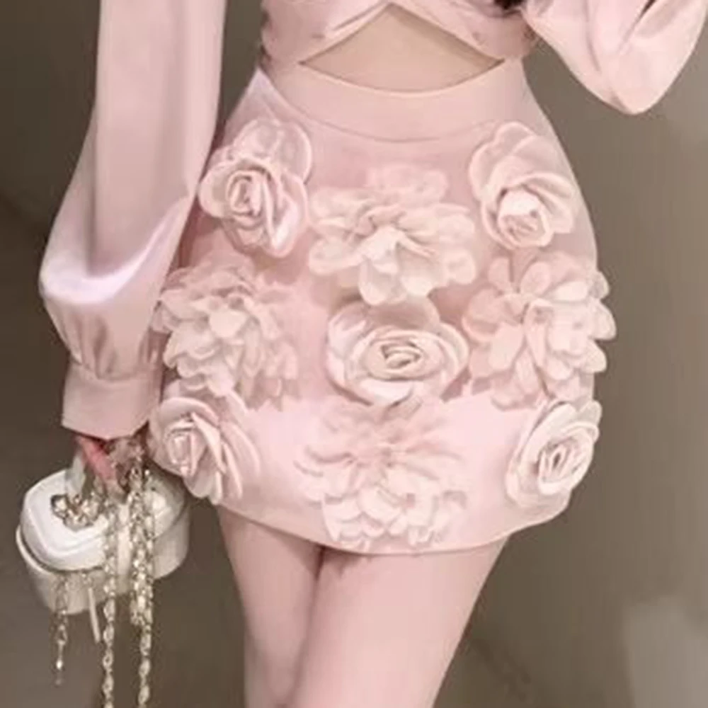 Pure desire style suit women's French twist collar long-sleeved shirt spring design three-dimensional flower skirt
Pure desire style suit women's French twist collar long-sleeved shirt spring design three-dimensional flower skirt