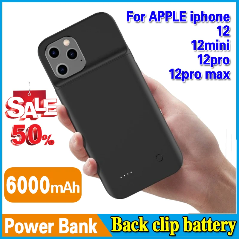 High-Quality Back Clip Battery 6000mAh Power Bank for APPLE iphone 12 12mini 12pro 12pro max Battery Power Case Powerbank
High-Quality Back Clip Battery 6000mAh Power Bank for APPLE iphone 12 12mini 12pro 12pro max Battery Power Case Powerbank
