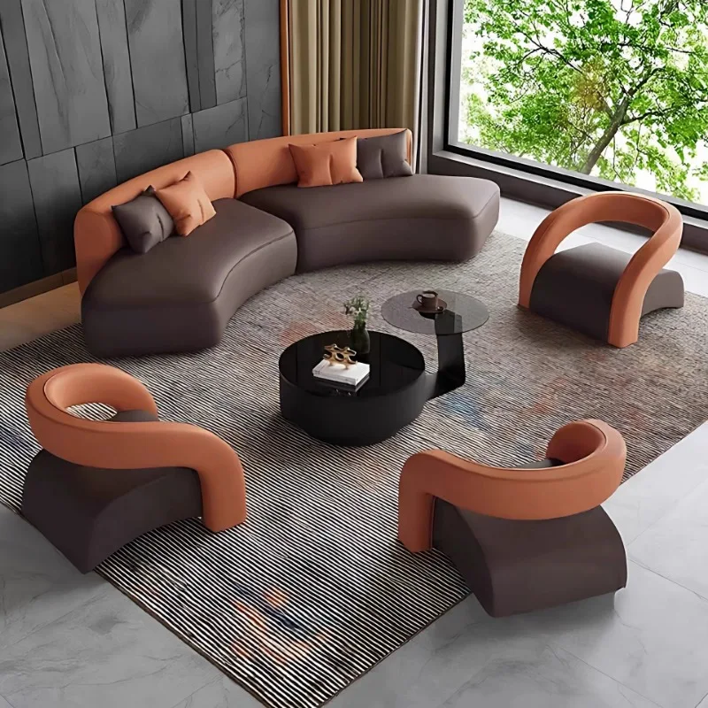 Half-arc light luxury sofa beauty salon clothing store meeting office hotel lobby rest reception negotiation tables and chairs
Half-arc light luxury sofa beauty salon clothing store meeting office hotel lobby rest reception negotiation tables and chairs