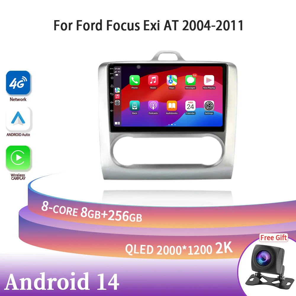 Android 14 для Ford Focus Exi AT 2004-2011 экран головное устройство беспроводное Carplay стерео автомобильное радио мультимедийная навигация 2DIN 4G
Android 14 для Ford Focus Exi AT 2004-2011 экран головное устройство беспроводное Carplay стерео автомобильное радио мультимедийная навигация 2DIN 4G