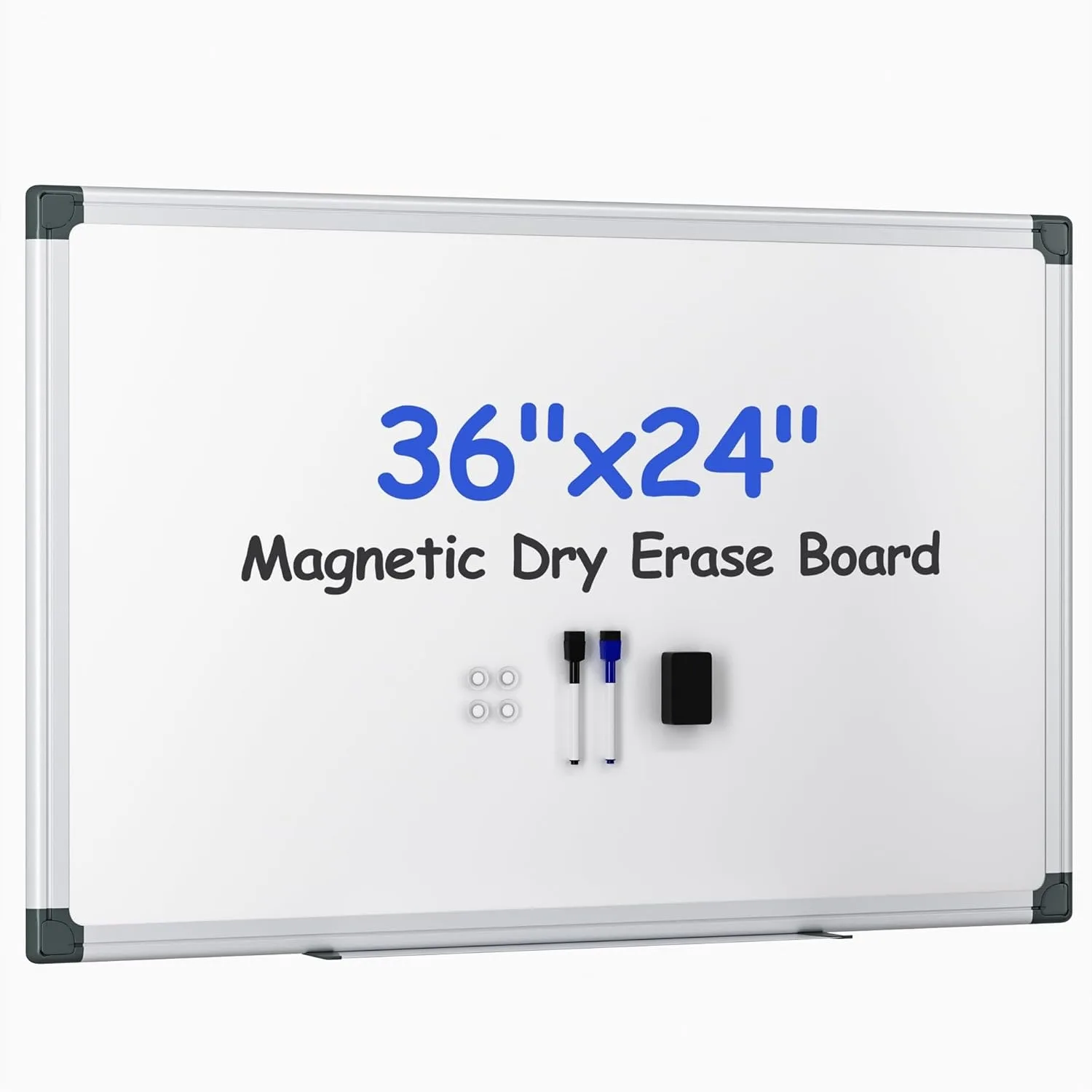 Magnetic White Board 36x24 Inch for Wall, Dry Erase Board with Eraser, 2 Markers, 4 Magnets, Aluminum Frame for Home School
Magnetic White Board 36x24 Inch for Wall, Dry Erase Board with Eraser, 2 Markers, 4 Magnets, Aluminum Frame for Home School