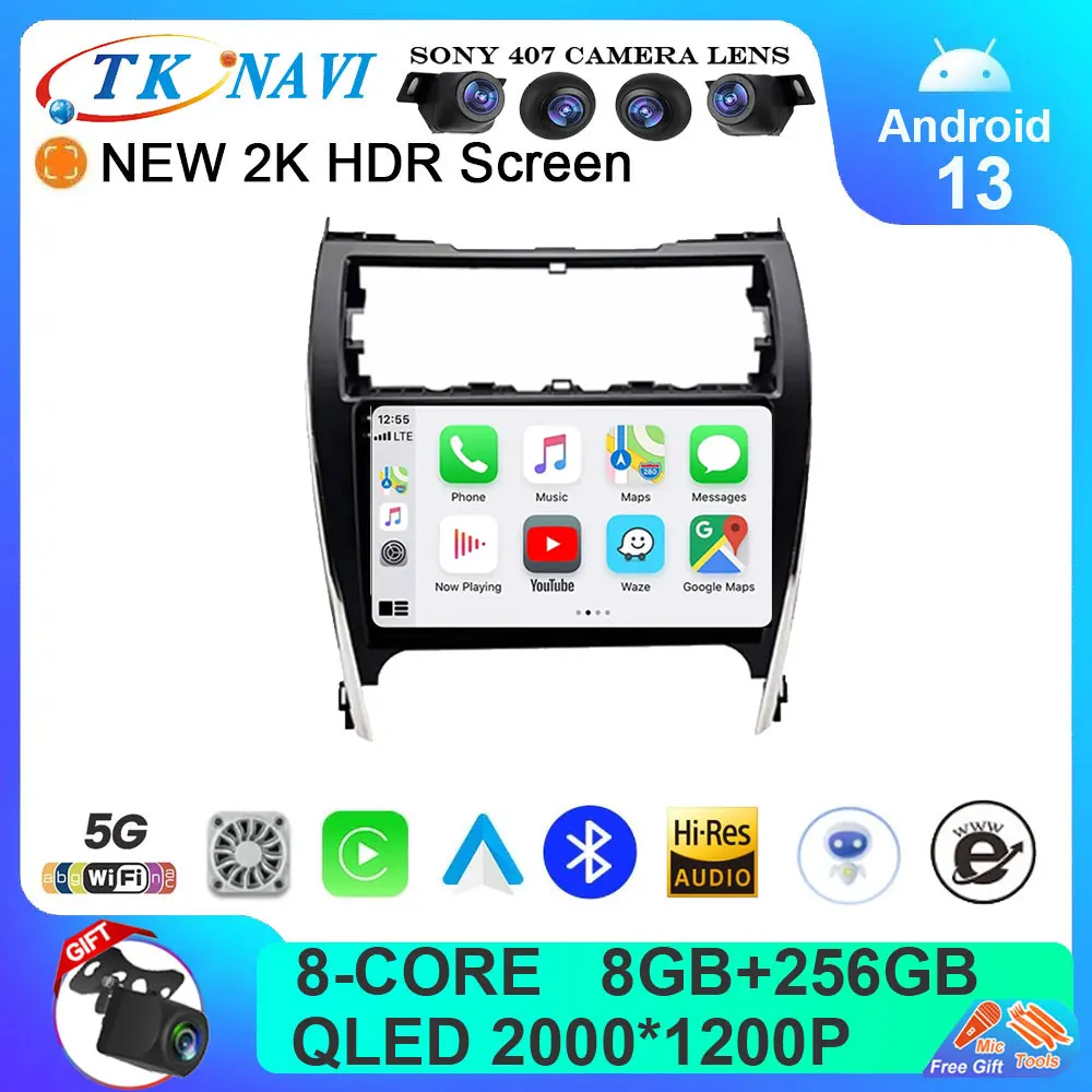 Android 13 For Toyota Camry 7 XV 50 55 2014 - 2017 Car Radio Carplay Auto Multimedia Player US EDITION Navigation GPS WIFI BT
Android 13 For Toyota Camry 7 XV 50 55 2014 - 2017 Car Radio Carplay Auto Multimedia Player US EDITION Navigation GPS WIFI BT