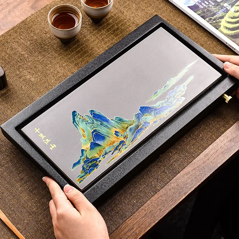 Creative porcelain stone tea tray household desktop wujinshi tray kung fu tea set tray drain table
Creative porcelain stone tea tray household desktop wujinshi tray kung fu tea set tray drain table