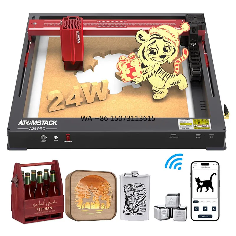 Atomstack A24 X24 PRO 210W Laser Engraving Machine 24W Output Performance Laser Engraver Cutter Unibody Frame No Assembly
Atomstack A24 X24 PRO 210W Laser Engraving Machine 24W Output Performance Laser Engraver Cutter Unibody Frame No Assembly
