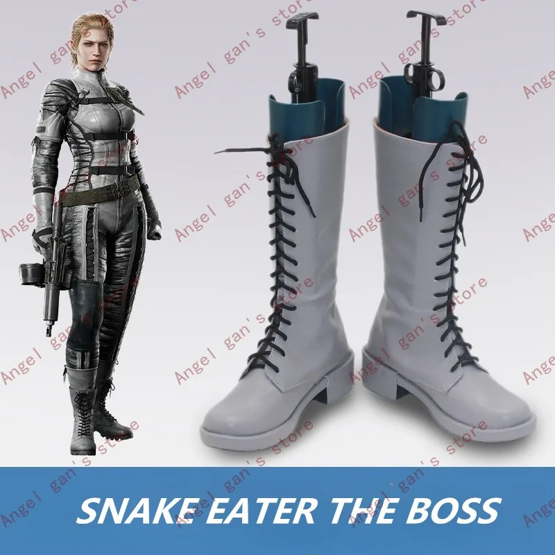 MetalGear Solid Delta Snake Eater The Boss Mercury Lady Voyevoda Cosplay Shoes Gray Handmade Faux Leather Halloween Party Boots
MetalGear Solid Delta Snake Eater The Boss Mercury Lady Voyevoda Cosplay Shoes Gray Handmade Faux Leather Halloween Party Boots