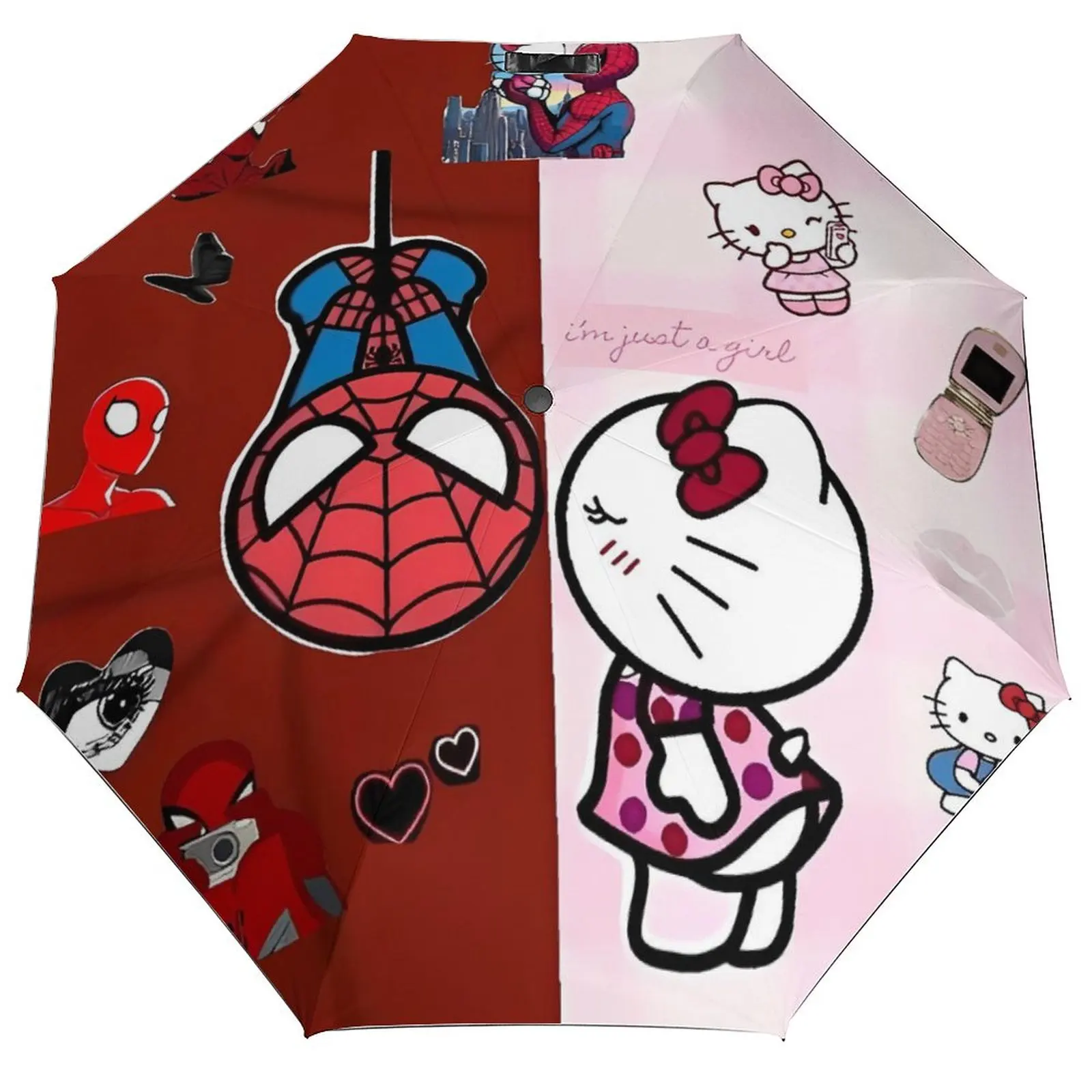 Японский автомобильный зонт «Человек-паук» Hello Kitty, модный складной зонт с принтом от дождя, ветрозащитный зонт
Японский автомобильный зонт «Человек-паук» Hello Kitty, модный складной зонт с принтом от дождя, ветрозащитный зонт
