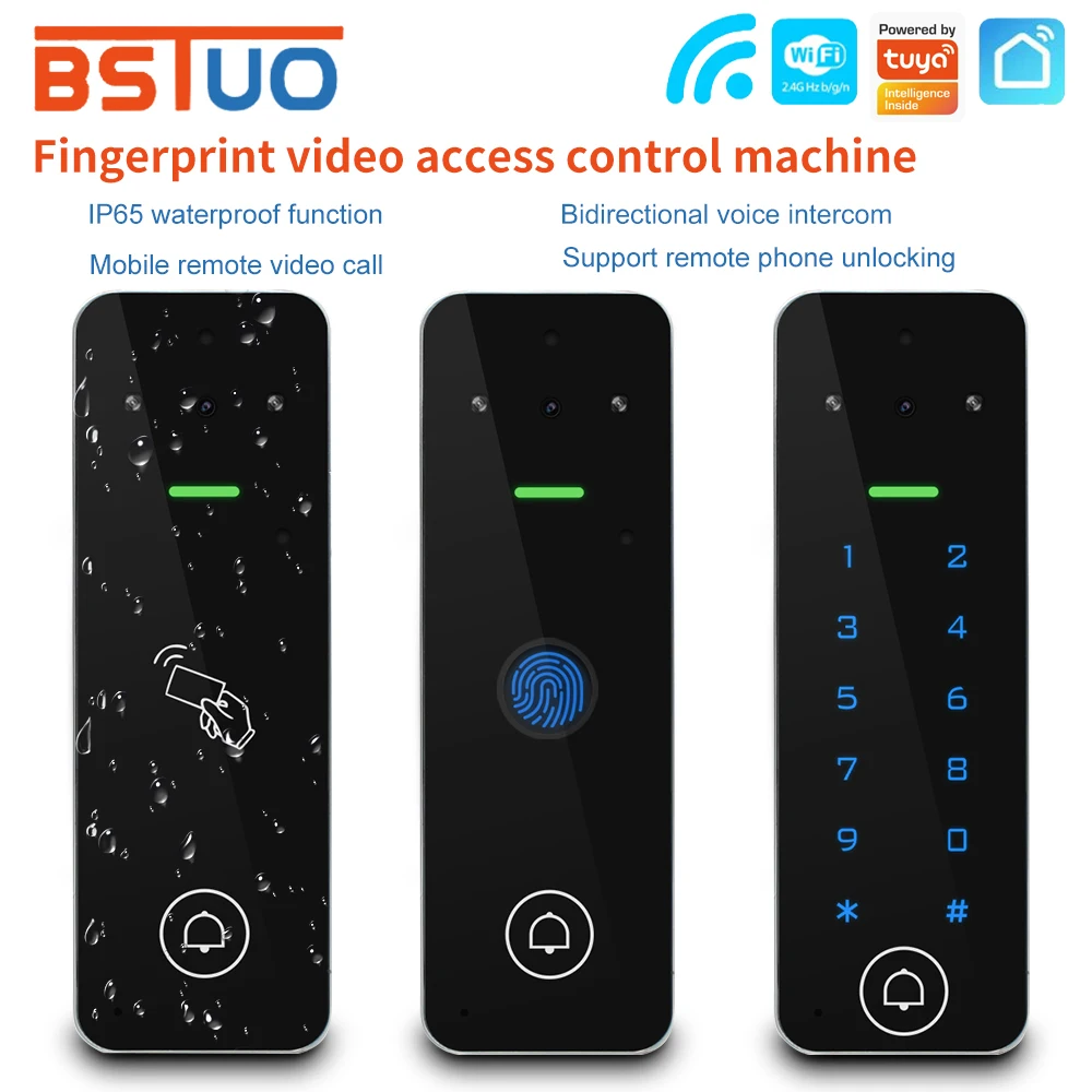 Support Tuya APP WIFI Smart Video Doorbell Intercom Access Control Keypad Fingerprint RFID Reader Remote Open by Mobile Phone
Support Tuya APP WIFI Smart Video Doorbell Intercom Access Control Keypad Fingerprint RFID Reader Remote Open by Mobile Phone