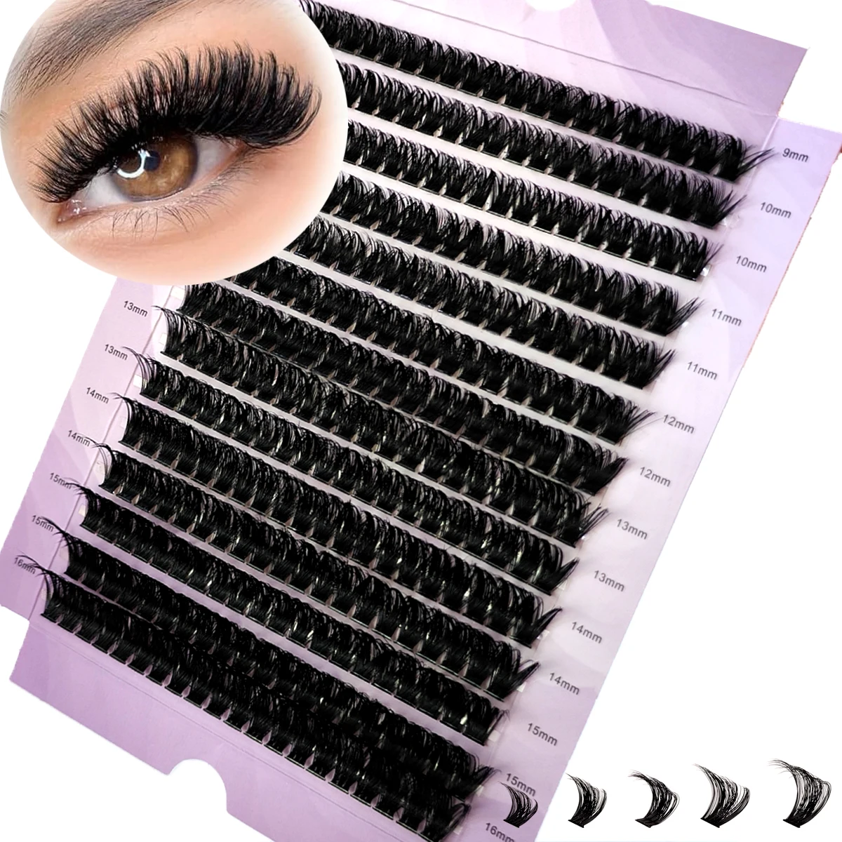 New 280Bundles 100D Cluster Eyelash Extension 9-16mm Natural Thick Style Individual Eyelashes Handmade Eyelash Bundles Mink Lash
New 280Bundles 100D Cluster Eyelash Extension 9-16mm Natural Thick Style Individual Eyelashes Handmade Eyelash Bundles Mink Lash