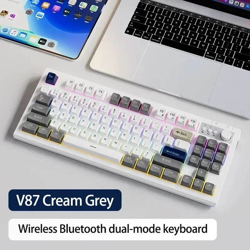 EWEADN V87 Wireless Bluetooth Silent Keyboard Multimedia RGB Backlight Macro Defines A Low Latency Wireless Gaming Keyboard
EWEADN V87 Wireless Bluetooth Silent Keyboard Multimedia RGB Backlight Macro Defines A Low Latency Wireless Gaming Keyboard
