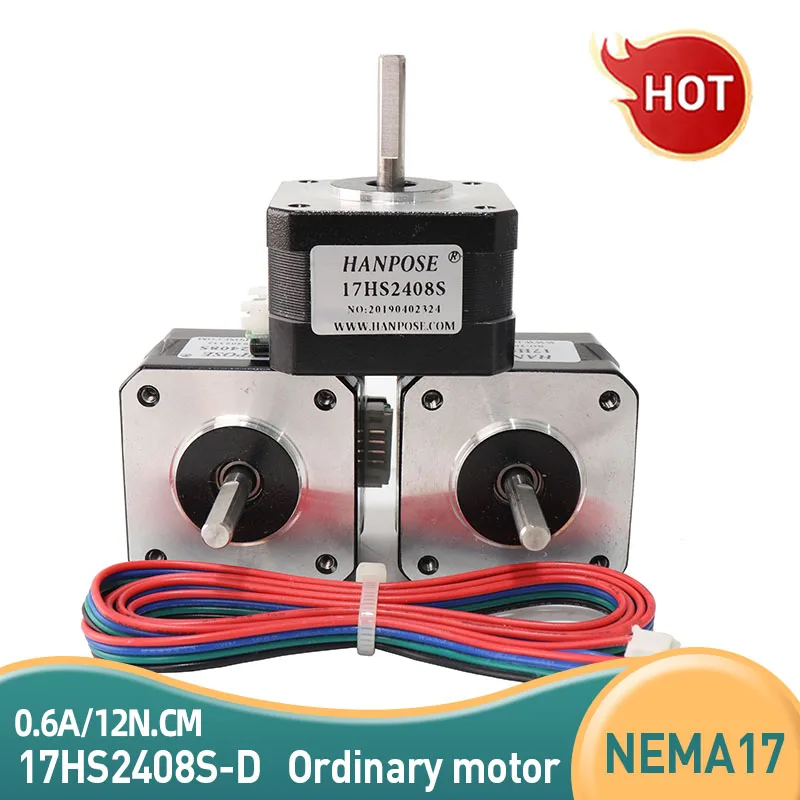 3PCS Nema17 Stepper Motor 12N.CM 17HS2408S 4-lead With DuPont Line 0.6A CNC Laser Grind Foam Plasma 3D Printer 42 Stepper Motor
3PCS Nema17 Stepper Motor 12N.CM 17HS2408S 4-lead With DuPont Line 0.6A CNC Laser Grind Foam Plasma 3D Printer 42 Stepper Motor
