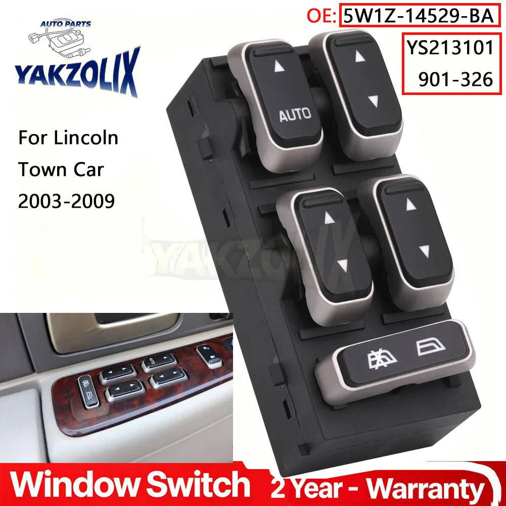 For Lincoln Town Car 2003 - 2009 Power Master Window Control Switch Glass Lifter Button 5W1Z-14529-BA YS213101 901-326 Car Parts
For Lincoln Town Car 2003 - 2009 Power Master Window Control Switch Glass Lifter Button 5W1Z-14529-BA YS213101 901-326 Car Parts