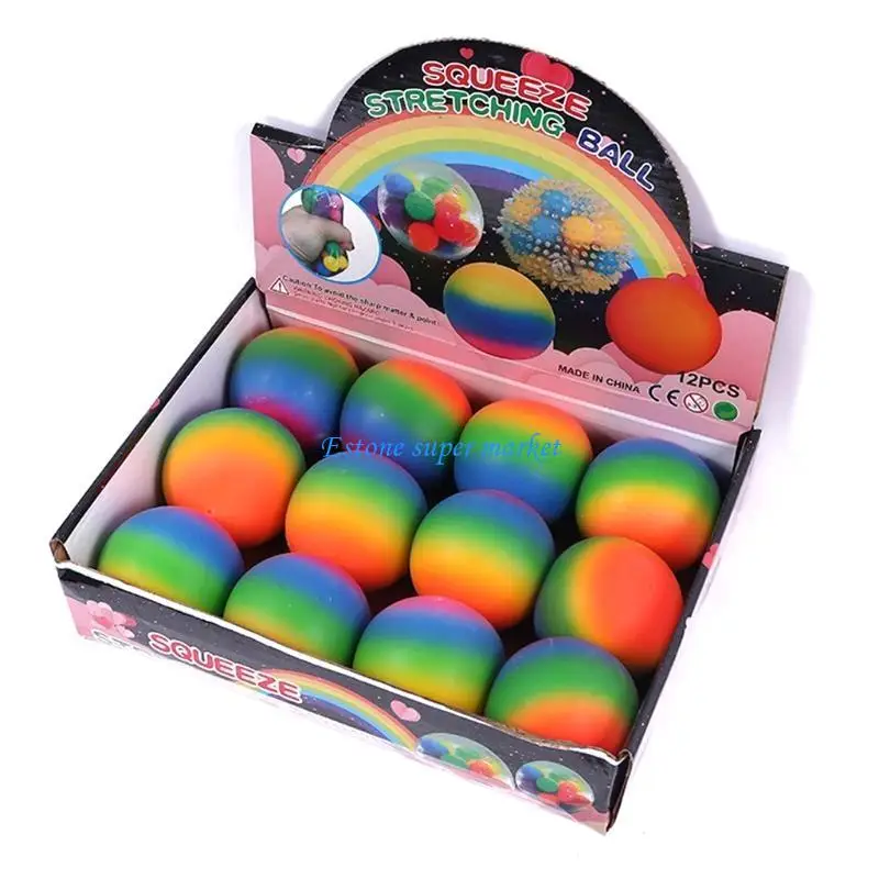 090B Rainbow Stress Balls Rainbow Color Stress Relief Ball Toy with Premium Stretchy
090B Rainbow Stress Balls Rainbow Color Stress Relief Ball Toy with Premium Stretchy
