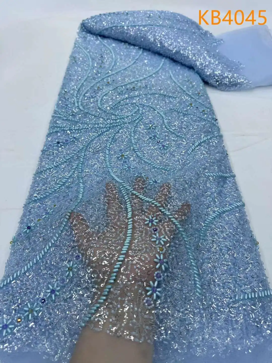 African Lace Fabric Beads Tulle Lace Fabric Latest Lace Fabric High Quality 2024 Sequin Embroidery Lace for Wedding Dress KB4045
African Lace Fabric Beads Tulle Lace Fabric Latest Lace Fabric High Quality 2024 Sequin Embroidery Lace for Wedding Dress KB4045