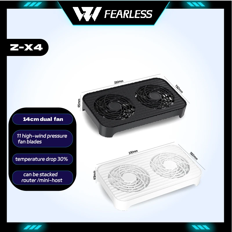 Z-X4 can be stacked router/mini host radiator Silent dual fan USB Dual fan 14CM cooling base pc accessories 65.8CFM thermalright
Z-X4 can be stacked router/mini host radiator Silent dual fan USB Dual fan 14CM cooling base pc accessories 65.8CFM thermalright